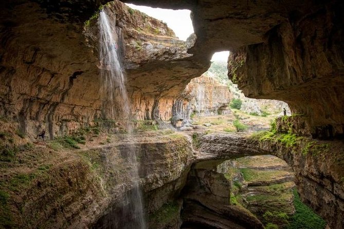 Baatara Gorge Waterfall, Jeita Grotto and Byblos Tour - Stop 1: Baatara Gorge Waterfall and the Three Natural Bridges