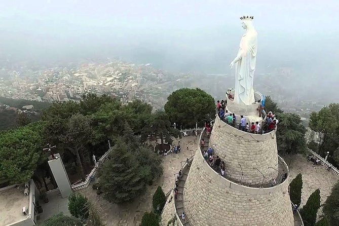 Byblos, Jeita Grotto & Harissa Day Trip -With Lunch (4G on Board) - Harissa Shrine of Our Lady of Lebanon: cable car, chapel, and views