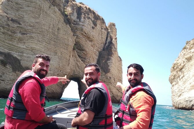 Pigeon Rocks Boat Ride Beirut (Raouche Rocks) - Up Close with the Cliffs: Tunnels and Crevices from Water Level